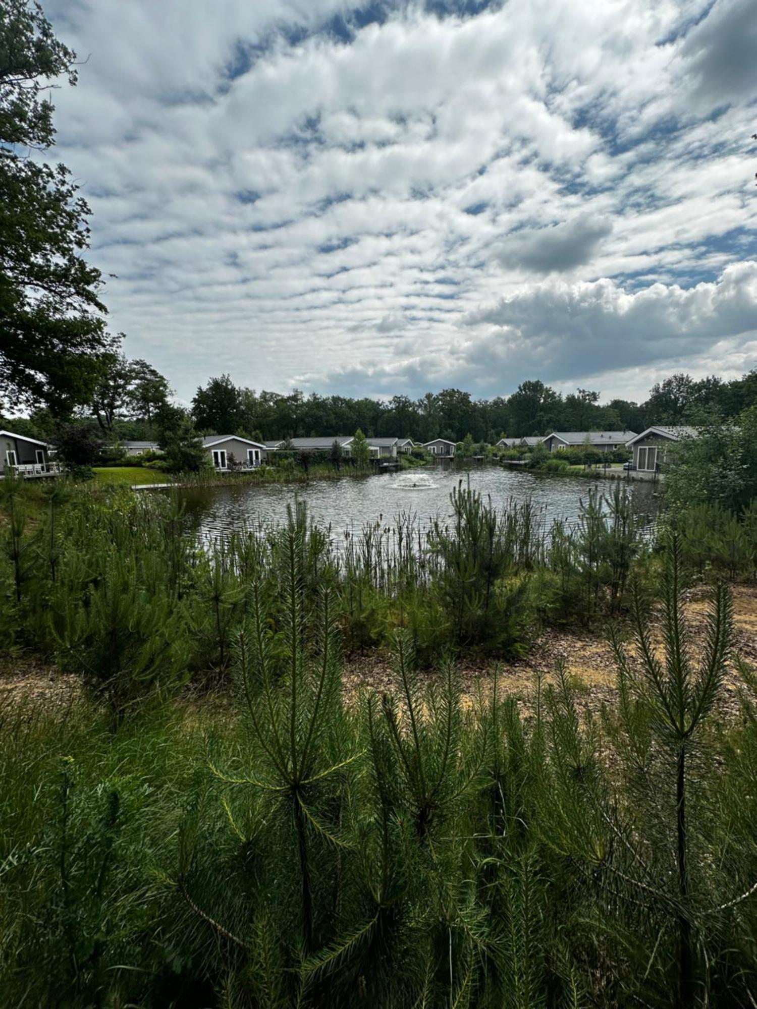 Sfeervolle Blokhut Op De Veluwe Op Recreatiepark Topparken In Beekbergen Met Vrije Tuin En Eigen Parkeerplaats 外观 照片